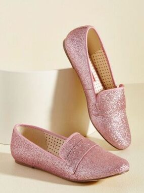 Glittery Pink Women's Loafers